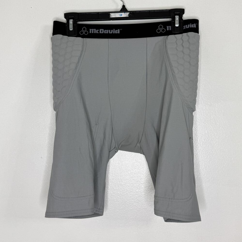 McDavid Padded Compression Shorts Mens X-Large Gray Football Thigh Made In USA
